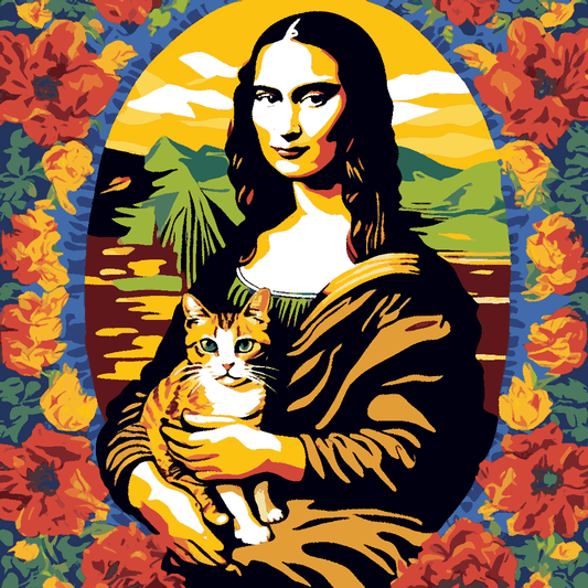 Mona Lisa Holding a Cat (1) - Van-Go Paint-By-Number Kit