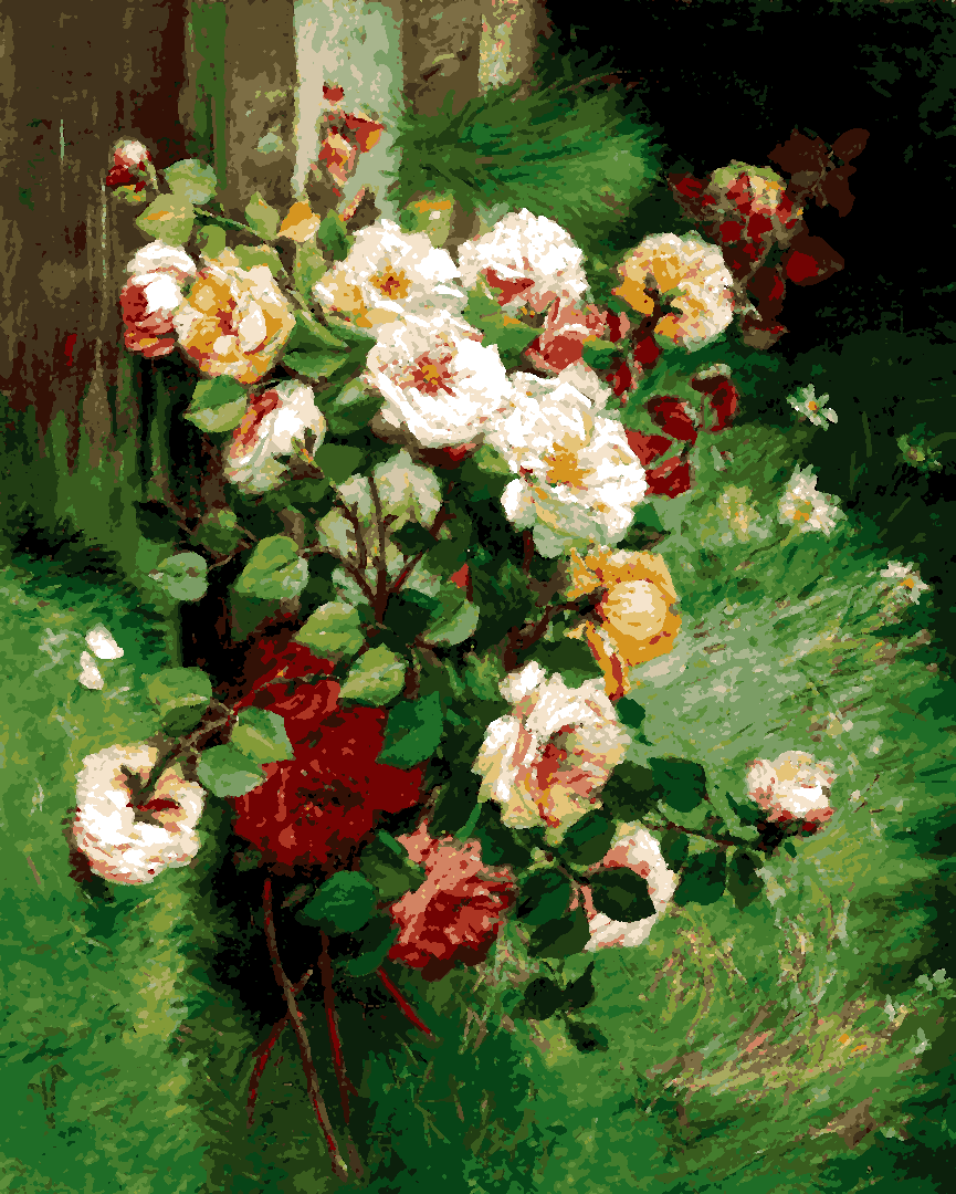 Roses by Eugène Henri - Van-Go Paint-By-Number Kit