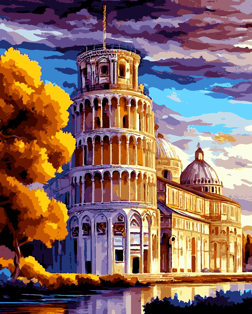 Cattedrale di Pisa - Van-Go Paint-By-Number Kit