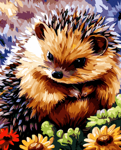 Curious Hedgehog (1) - Van-Go Paint-By-Number Kit