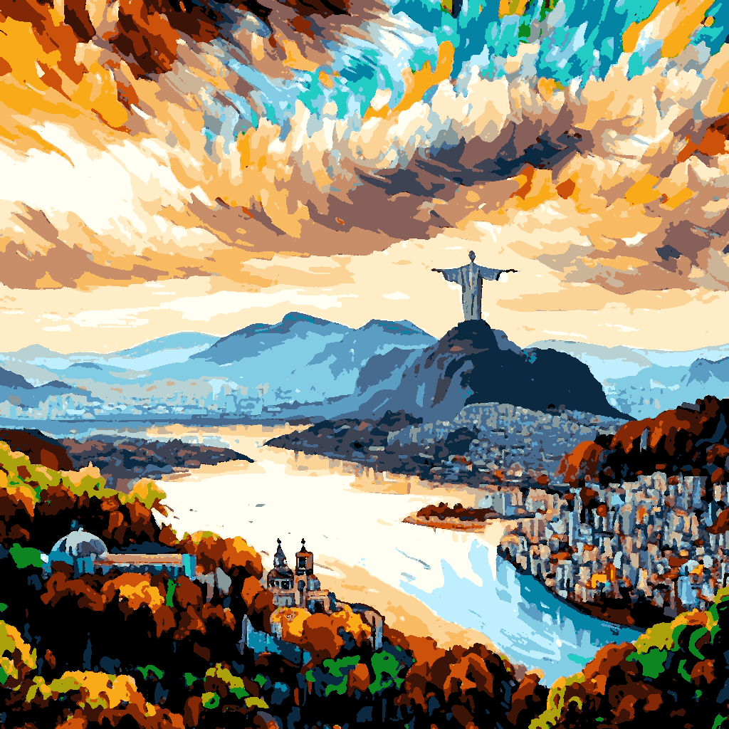 Landscape of Rio de Janeiro (2) - Paint-By-Number Kit