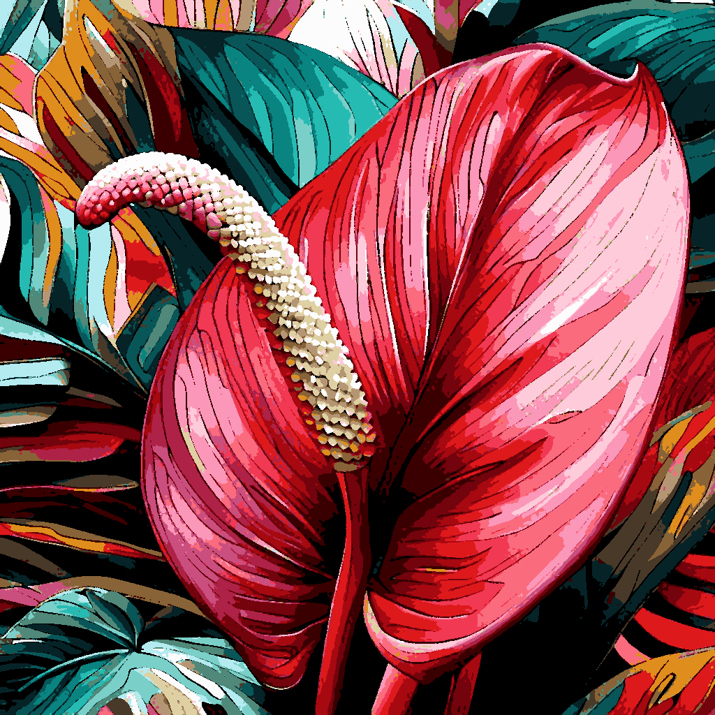 Anthurium Flower (1) - Van-Go Paint-By-Number Kit