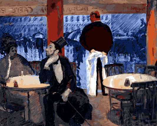 Parisian Café by Albert Weisgerber - Van-Go Paint-By-Number Kit