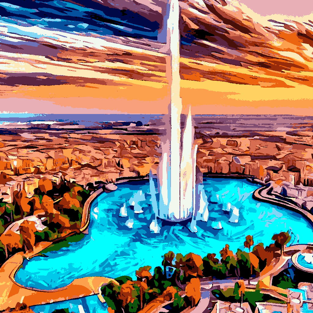 Dubai Fountain (4) - Van-Go Paint-By-Number Kit