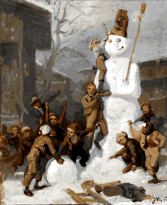 The Snowman by Karl Girardet - Van-Go Paint-By-Number Kit