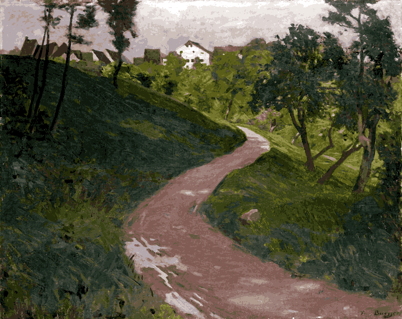 Country Road on a Hill by Fritz Burger - Van-Go Paint-By-Number