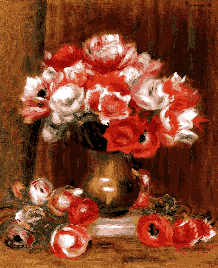 Anemones by Pierre-Auguste Renoir - Van-Go Paint-By-Number Kit