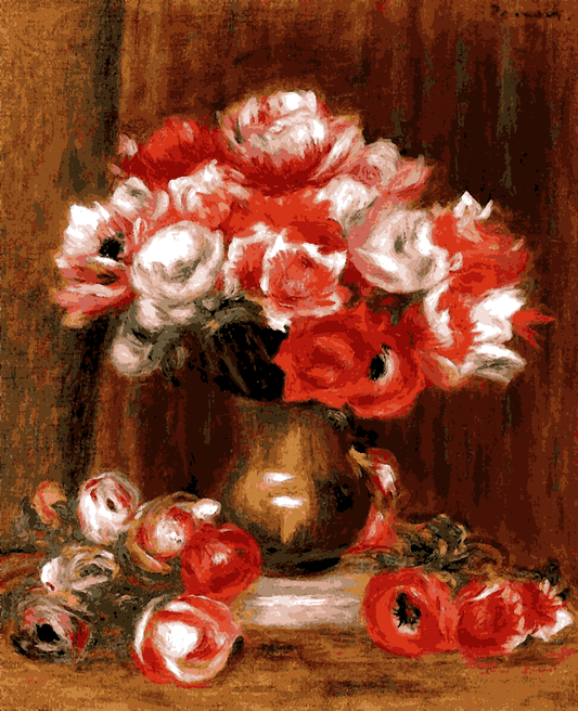 Anemones by Pierre-Auguste Renoir - Van-Go Paint-By-Number Kit