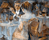 Evening In A Parisian Cafe by Elie Anatole Pavil - Van-Go Paint-By-Number Kit