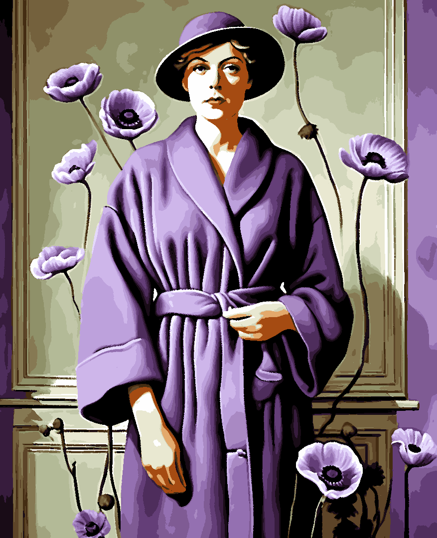 Purple Robe and Anemones (7) - Van-Go Paint-By-Number Kit