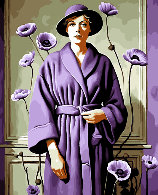 Purple Robe and Anemones (7) - Van-Go Paint-By-Number Kit