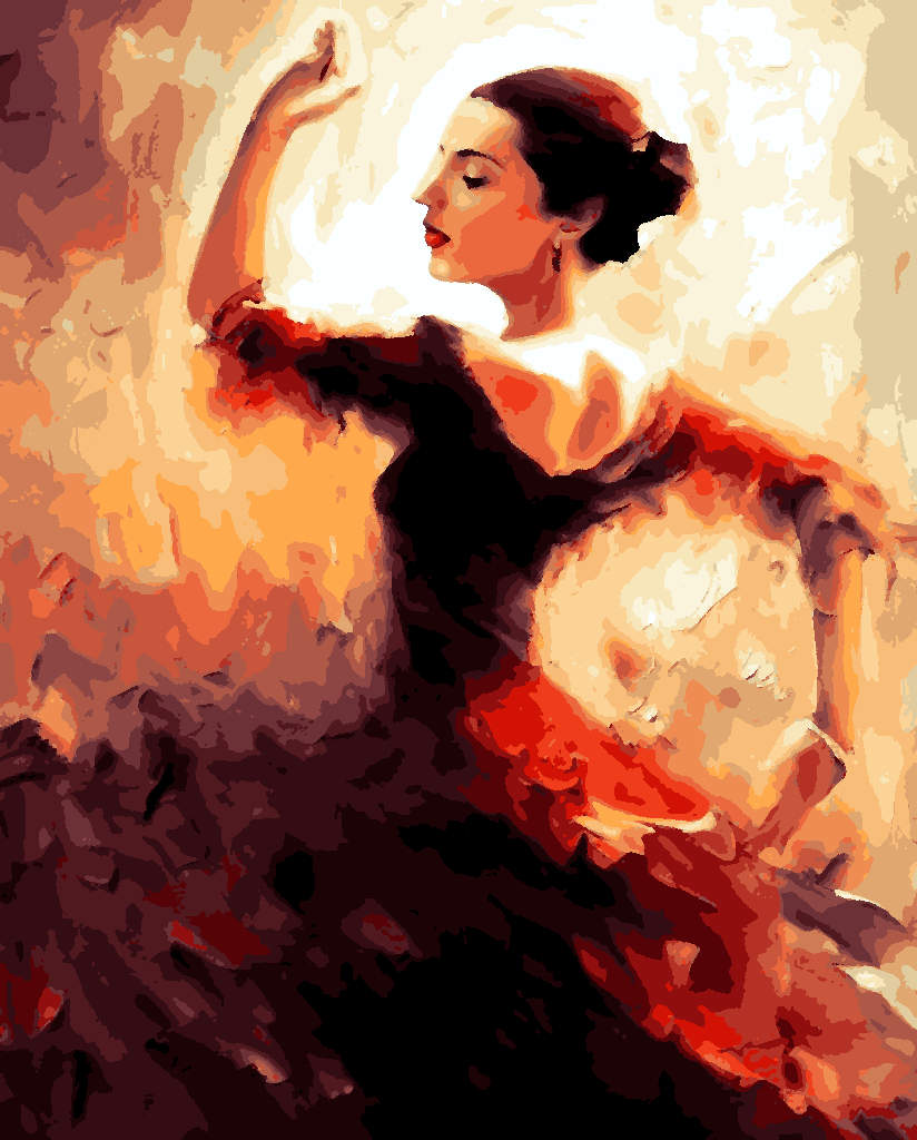 Flamenco Art of Dance (2) - Van-Go Paint-By-Number Kit