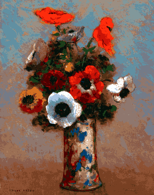 Anemones by Odilon Redon - Van-Go Paint-By-Number Kit