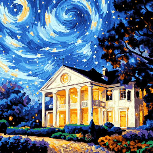 The White House (6) - at Starry Night - Van-Go Paint-By-Number Kit