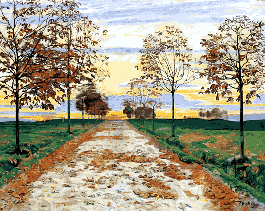 Autumn Evening by Ferdinand Hodler - Van-Go Paint-By-Number Kit