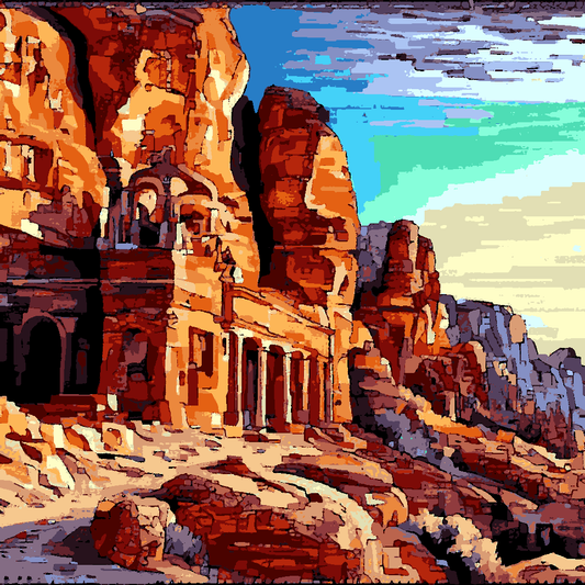 Petra's red rock (3) - Van-Go Paint-By-Number Kit