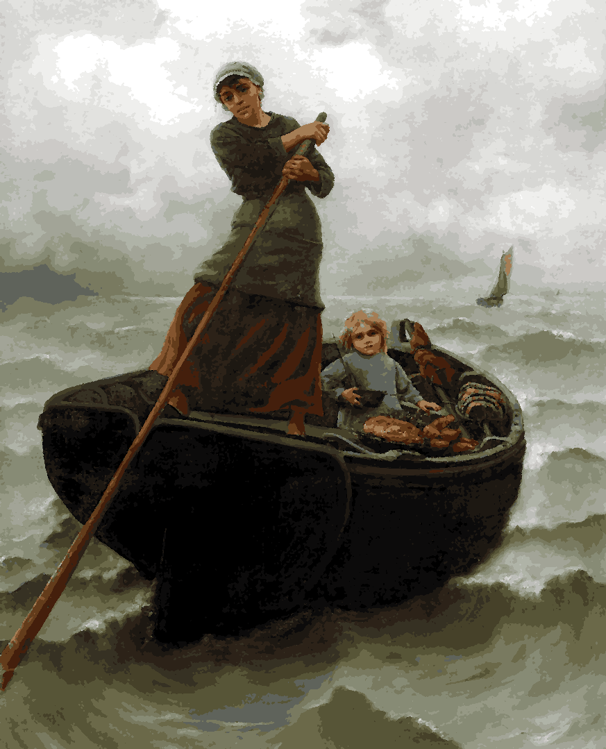 The Fisherman’s Wife by Georges-Jean-Marie Haquette - Van-Go Paint-By-Number Kit