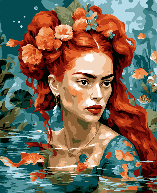 Redhead Mermaid (6) - Van-Go Paint-By-Number Kit