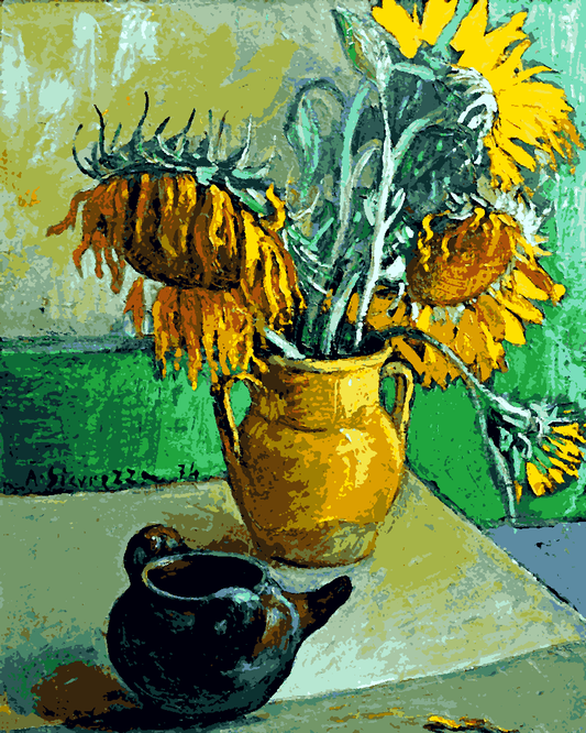 Sunflowers by Antonio Sicurezza - Van-Go Paint-By-Number Kit