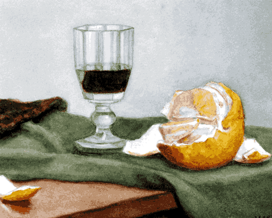 Still life with glass with red wine - Van-Go Paint-By-Number Kit