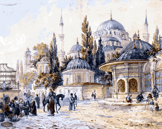 The Sehzade Mosque in Laleli, Istanbul - Van-Go Paint-By-Number Kit