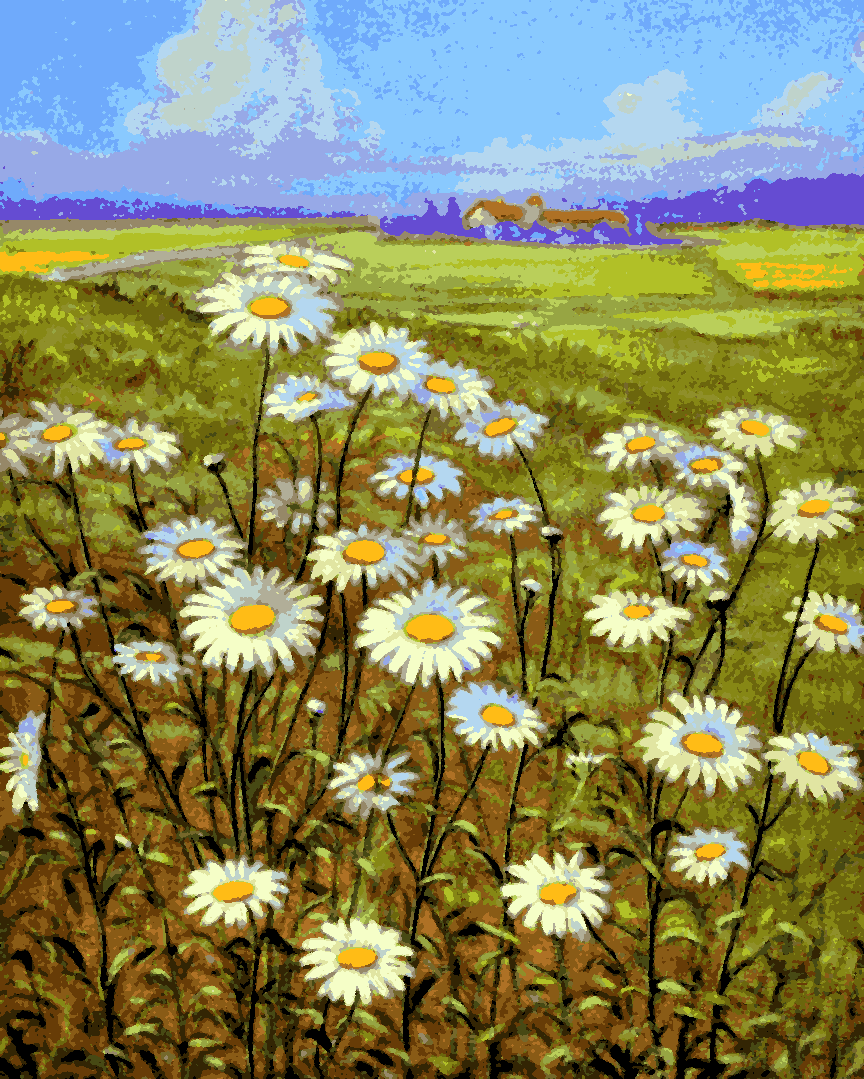 Wild Daisy by Lafayette F. Cargill - Van-Go Paint-By-Number Kit