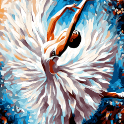 Bird's-eye Ballet Dancer (2) - Van-Go Paint-By-Number Kit