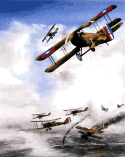 WW1 Collection PD (67) - Fighting the Flying Circus, 1918 - Van-Go Paint-By-Number Kit
