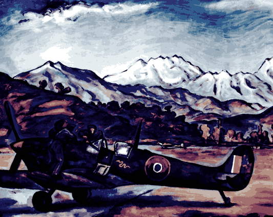 WW2 Collection PD (44) - French Spitfire, Corsica - Van-Go Paint-By-Number Kit