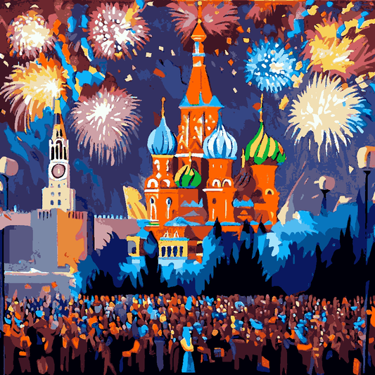 Moscow Saint Basil's Cathedral (3) - at Celebration - Van-Go Paint-By-Number Kit