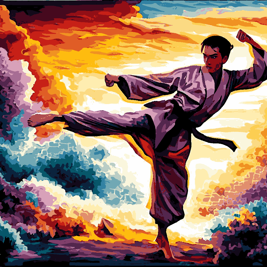 Martial Arts Collection (5) - Van-Go Paint-By-Number Kit