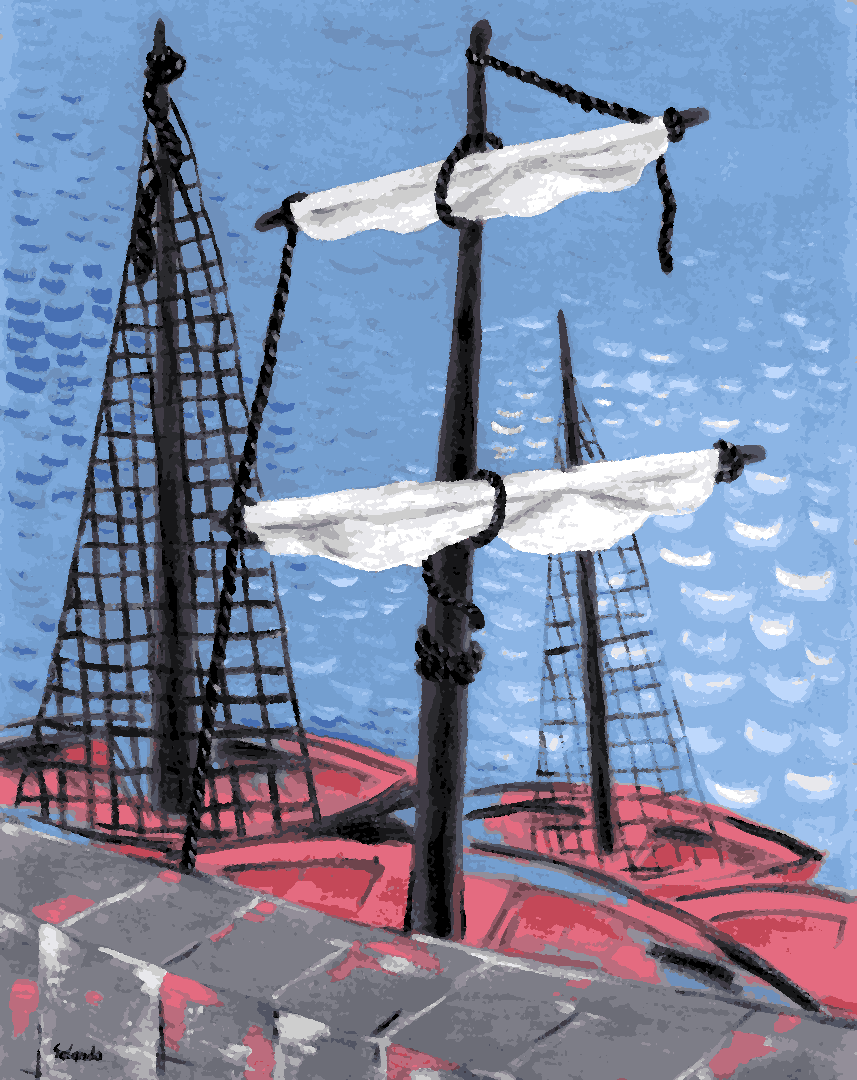Fishing Boats by Mikuláš Galanda - Van-Go Paint-By-Number Kit