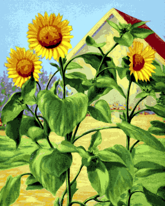 Sunflower by Lafayette F. Cargill - Van-Go Paint-By-Number Kit