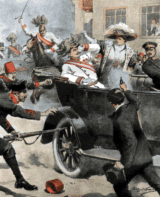 WW1 Collection PD (7) - Assassination of Archduke Franz Ferdinand - Van-Go Paint-By-Number Kit