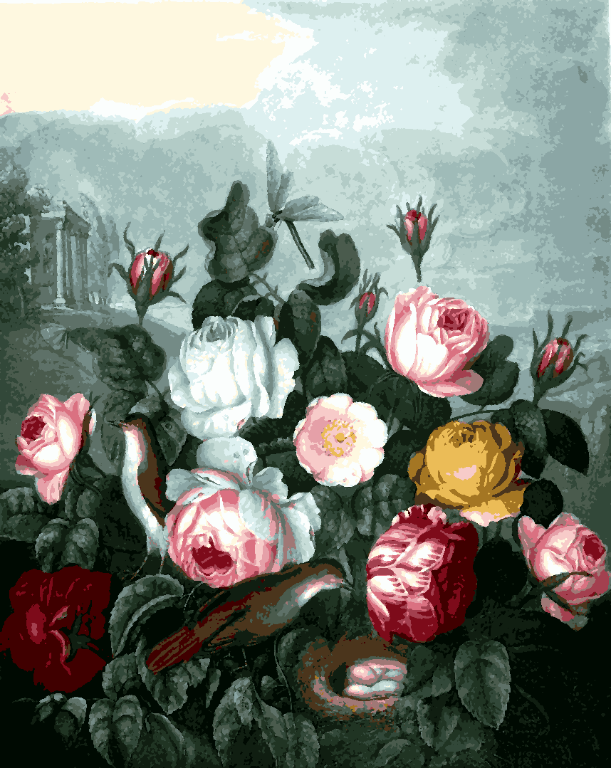 Roses by Robert John Thornton - Van-Go Paint-By-Number Kit