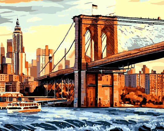 Brooklyn bridge, New York - Van-Go Paint-By-Number Kit