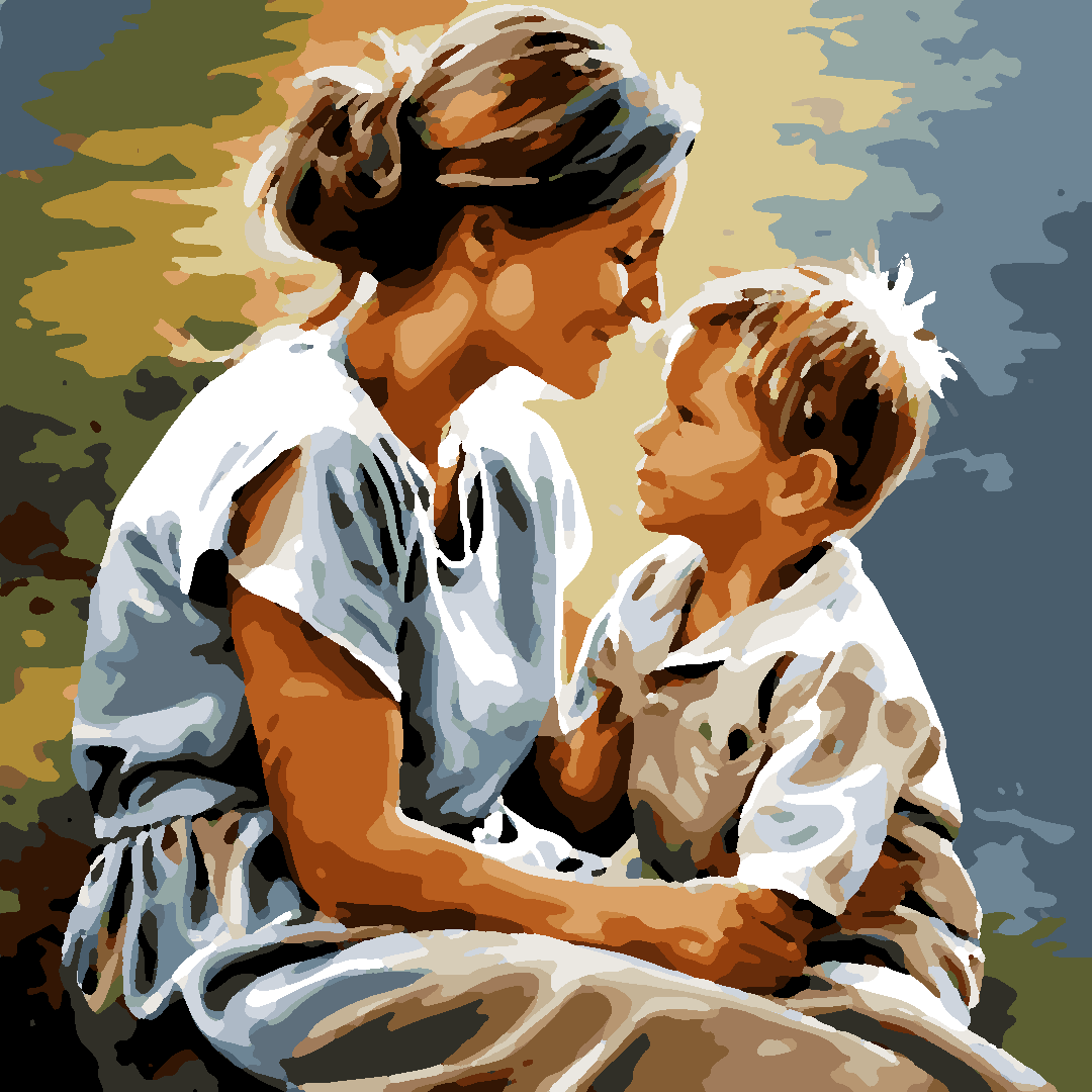 Mother And Son - Van-Go Paint-By-Number Kit