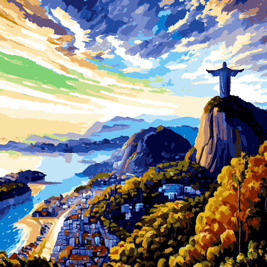Landscape of Rio de Janeiro (4) - Paint-By-Number Kit
