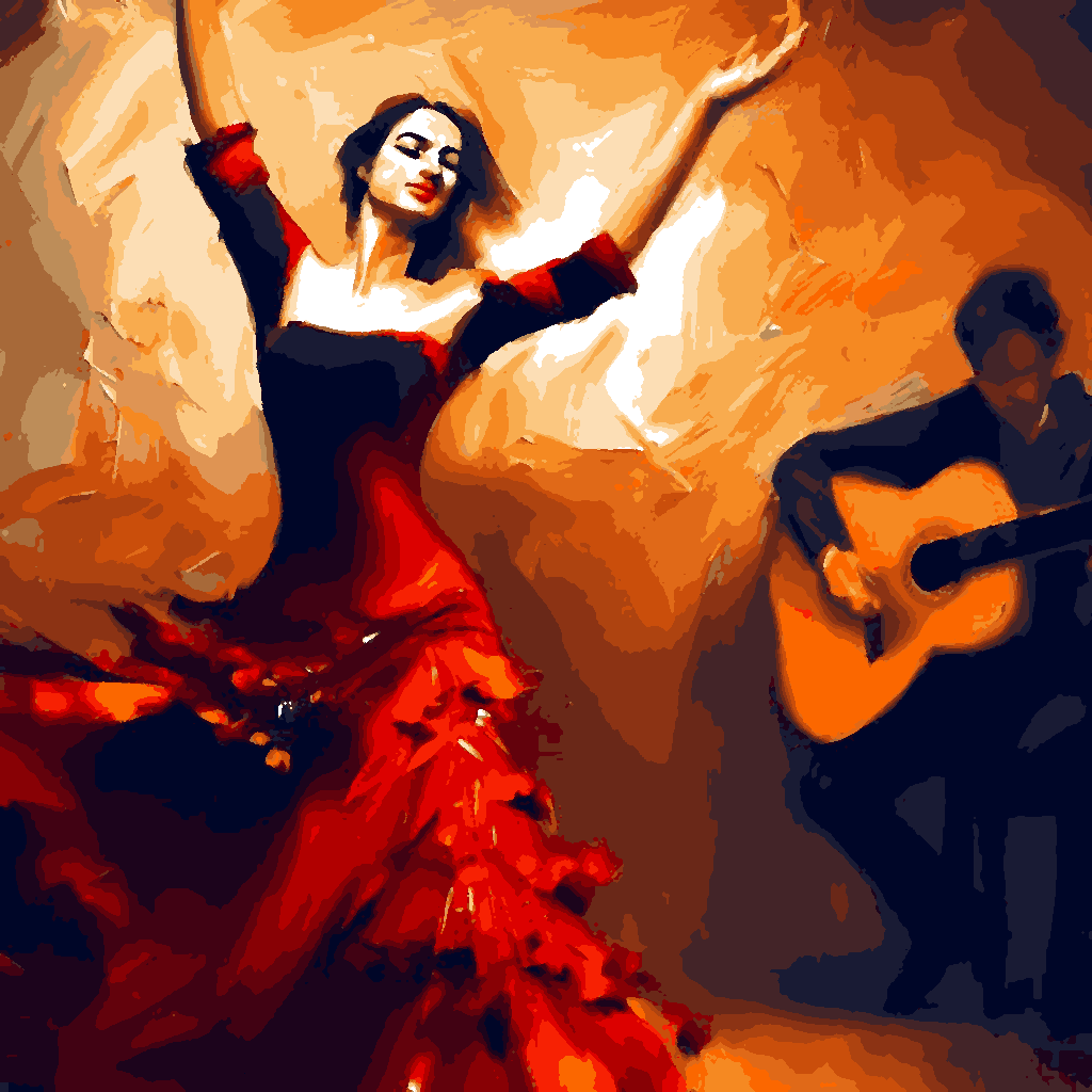 Flamenco Dancer (5) - Van-Go Paint-By-Number Kit