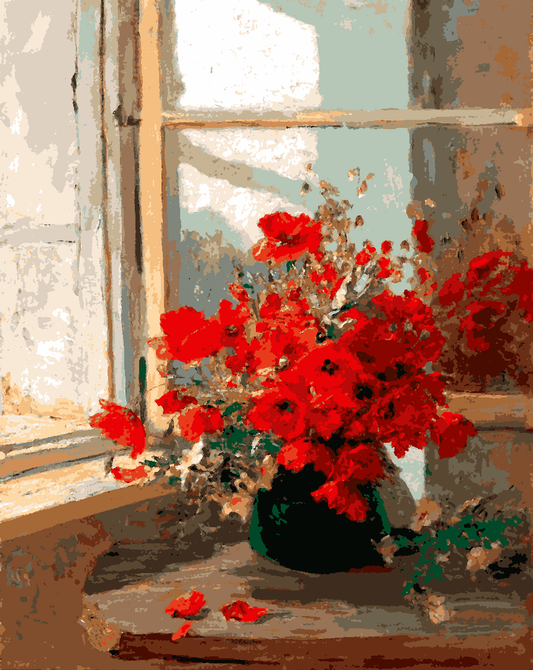 A Bouquet of Poppies PD - Van-Go Paint-By-Number Kit
