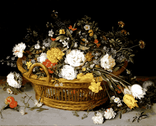 A Basket of Flowers by Jan Brueghel the Younger - Van-Go Paint-By-Number Kit