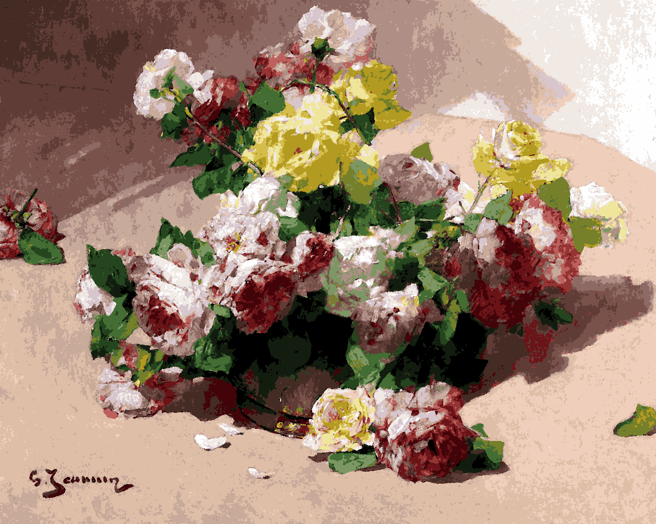 Roses by Georges Jeannin - Van-Go Paint-By-Number Kit