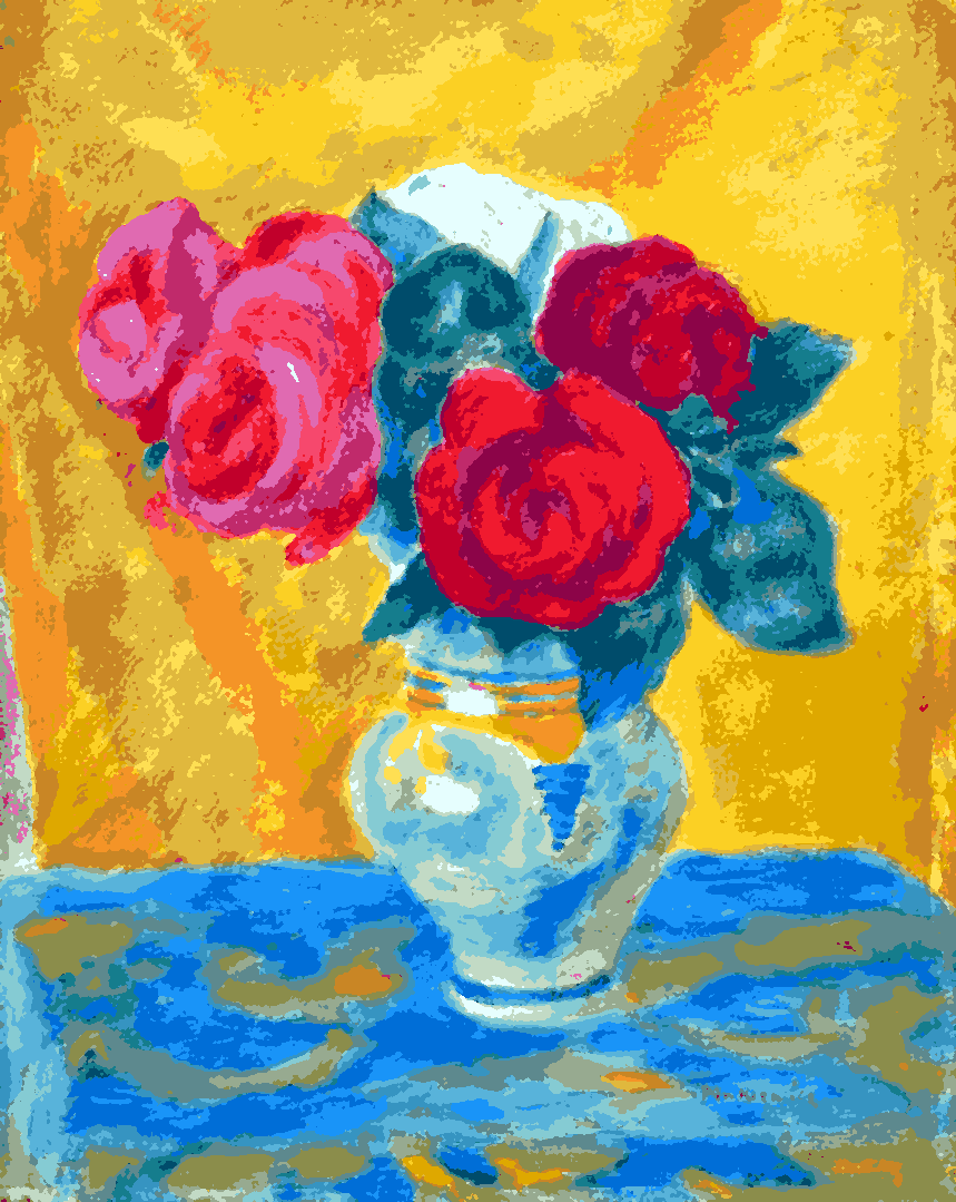 Roses by Józef Pankiewicz - Van-Go Paint-By-Number Kit