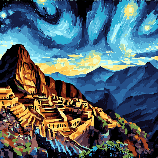 Machu Picchu Collection (3) - Starry Night - Van-Go Paint-By-Number Kit