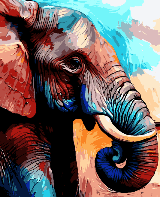 An Elephant (2) - Van-Go Paint-By-Number Kit