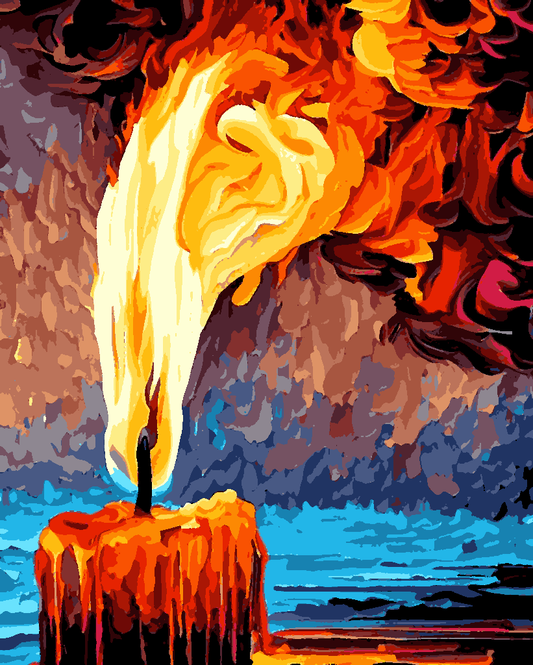 Candle Fire (1) - Van-Go Paint-By-Number Kit