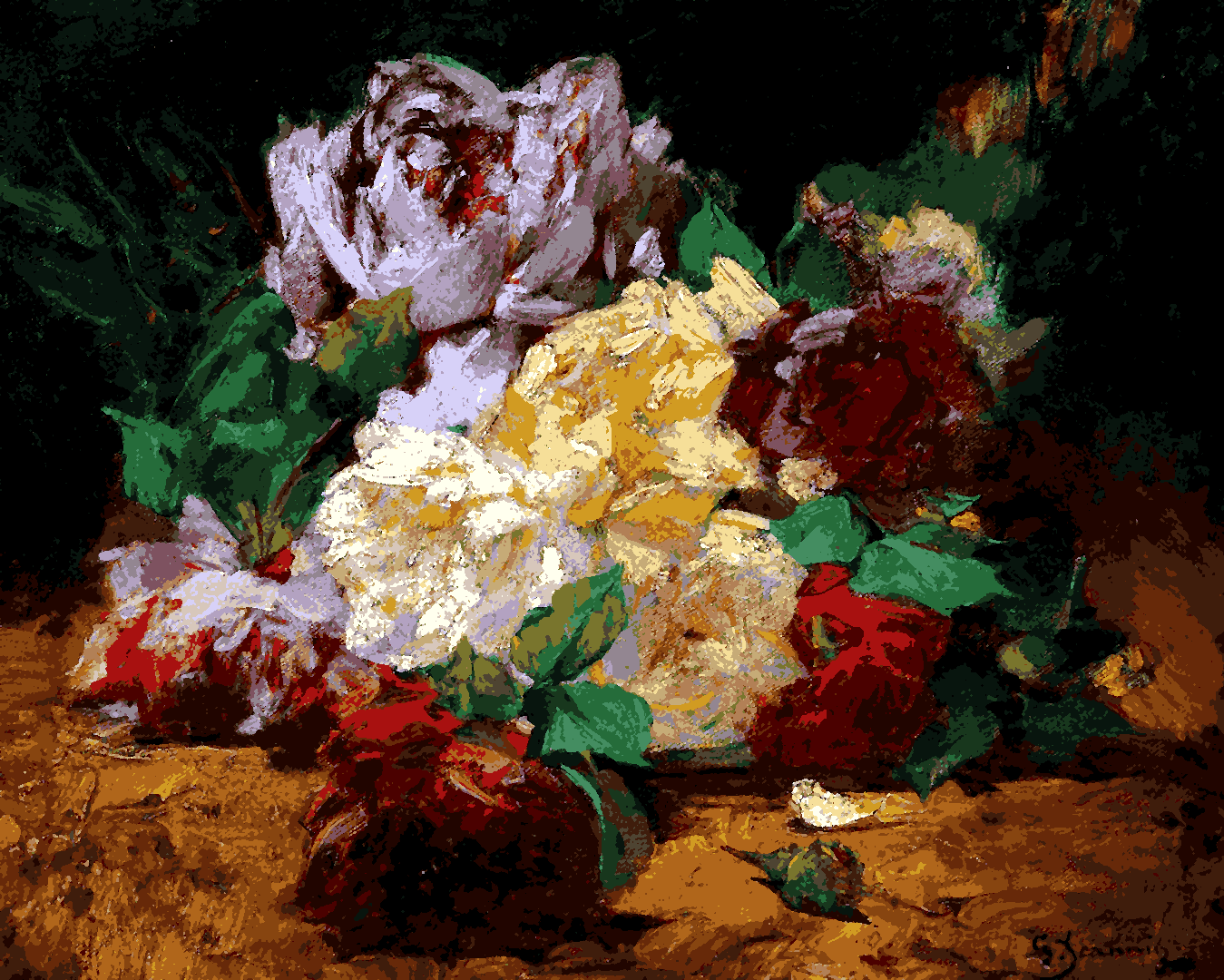 Roses II by Georges Jeannin - Van-Go Paint-By-Number Kit