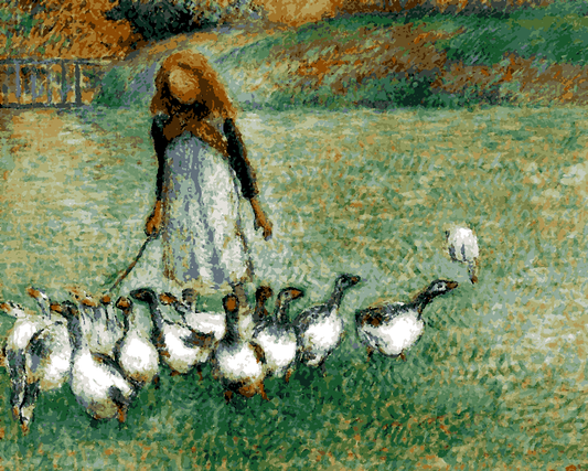 A Little Goose Girl by Camille Pissarro - Van-Go Paint-By-Number Kith