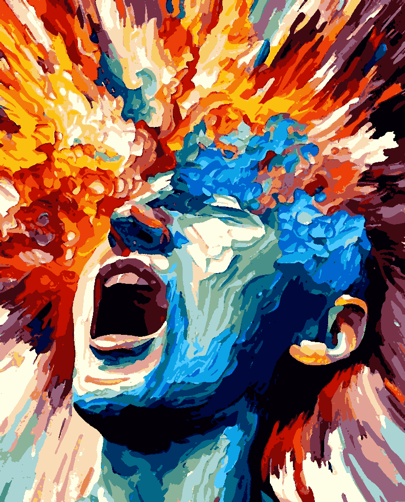 Exploding Head (3) - Van-Go Paint-By-Number Kit