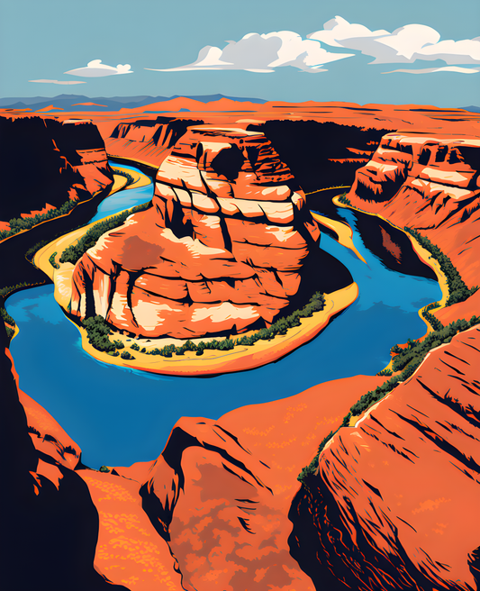 USA Great Places (218) - Horseshoe Bend, AZ - Van-Go Paint-By-Number Kit